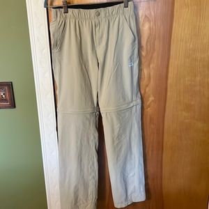 L.L Bean Boys hiking zip off pants size 14